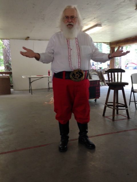Story time with Santa. Lake Rudolph, Indiana  (both boring and crotchety)