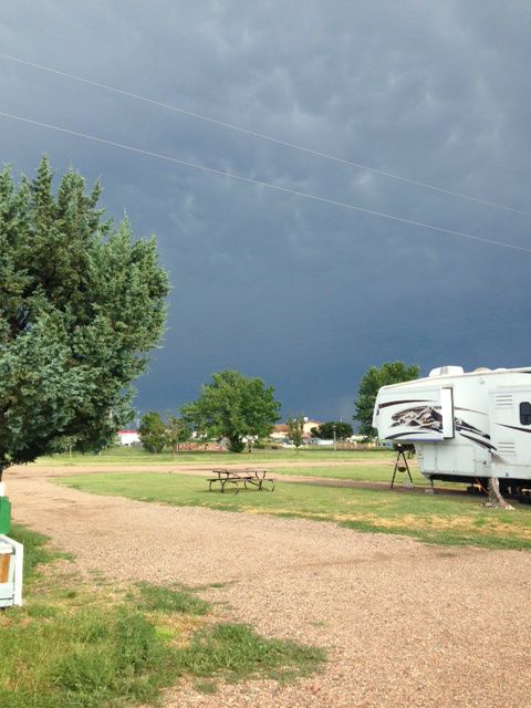 A picture of the storm from the other side after we passed through.