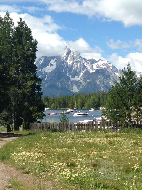 Tetons from Colter Bay Marina 