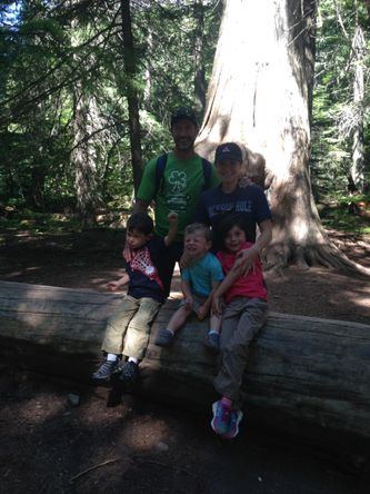 On our hike at Glacier National Forest. Some of the largest trees I have ever seen!