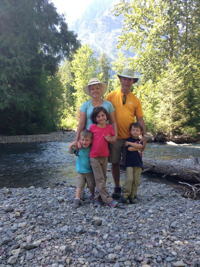 Creekside with Mamaw & Papaw, Glacier National Park