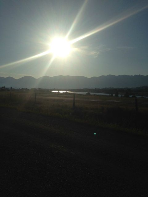 Beautiful sunrise run before leaving Polson this morning. 