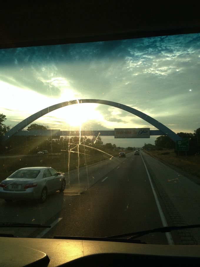Sunrise welcoming us into Ohio this am.