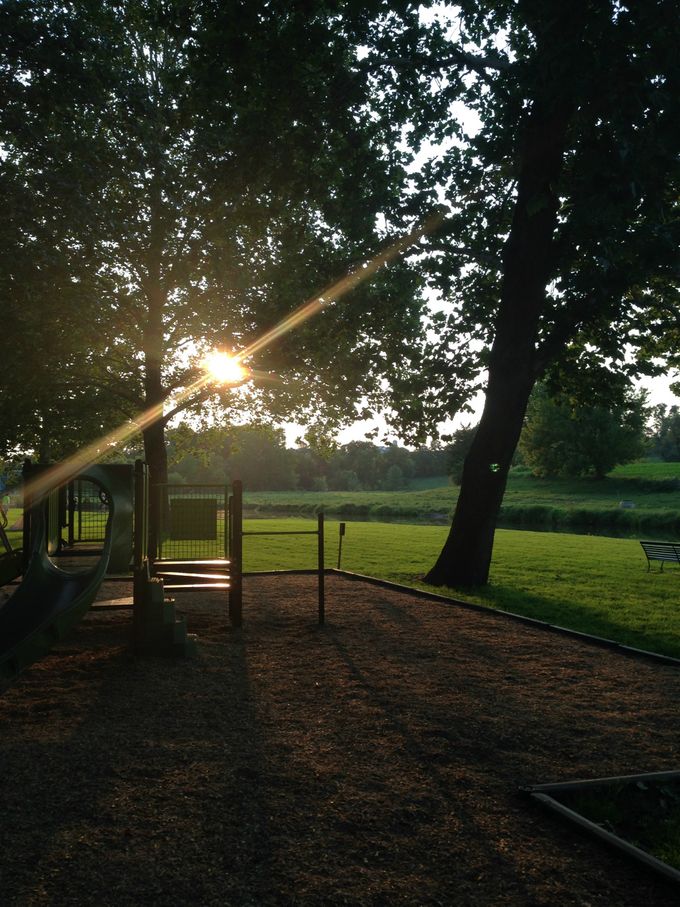 Beautiful sunset at campground in Lancaster, PA.
