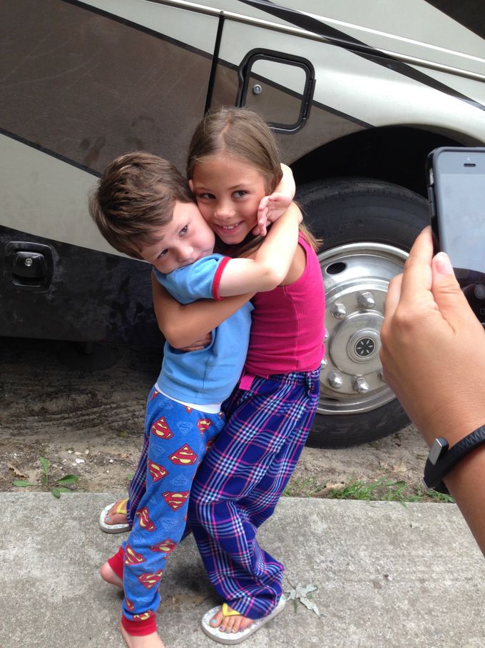 Saying goodbye to cousins in Cape May